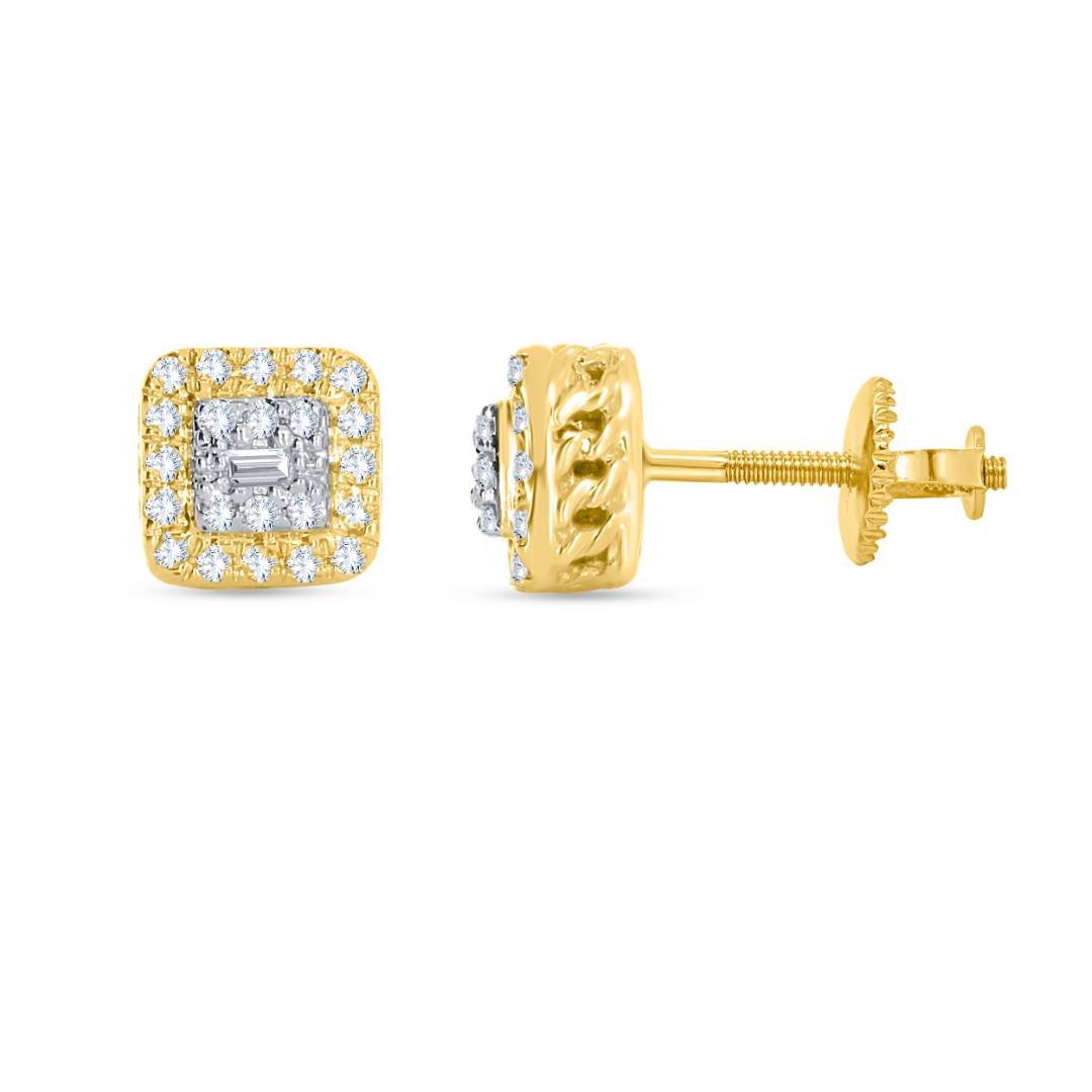 10K 0.14CT D-EARRING LADIES SBAG/RDS